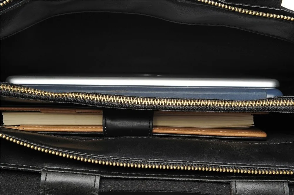 Simple PU Leather Men's Briefcase Handheld Business Shoulder Bag Large Capacity Computer Bag Men Messenger Bags