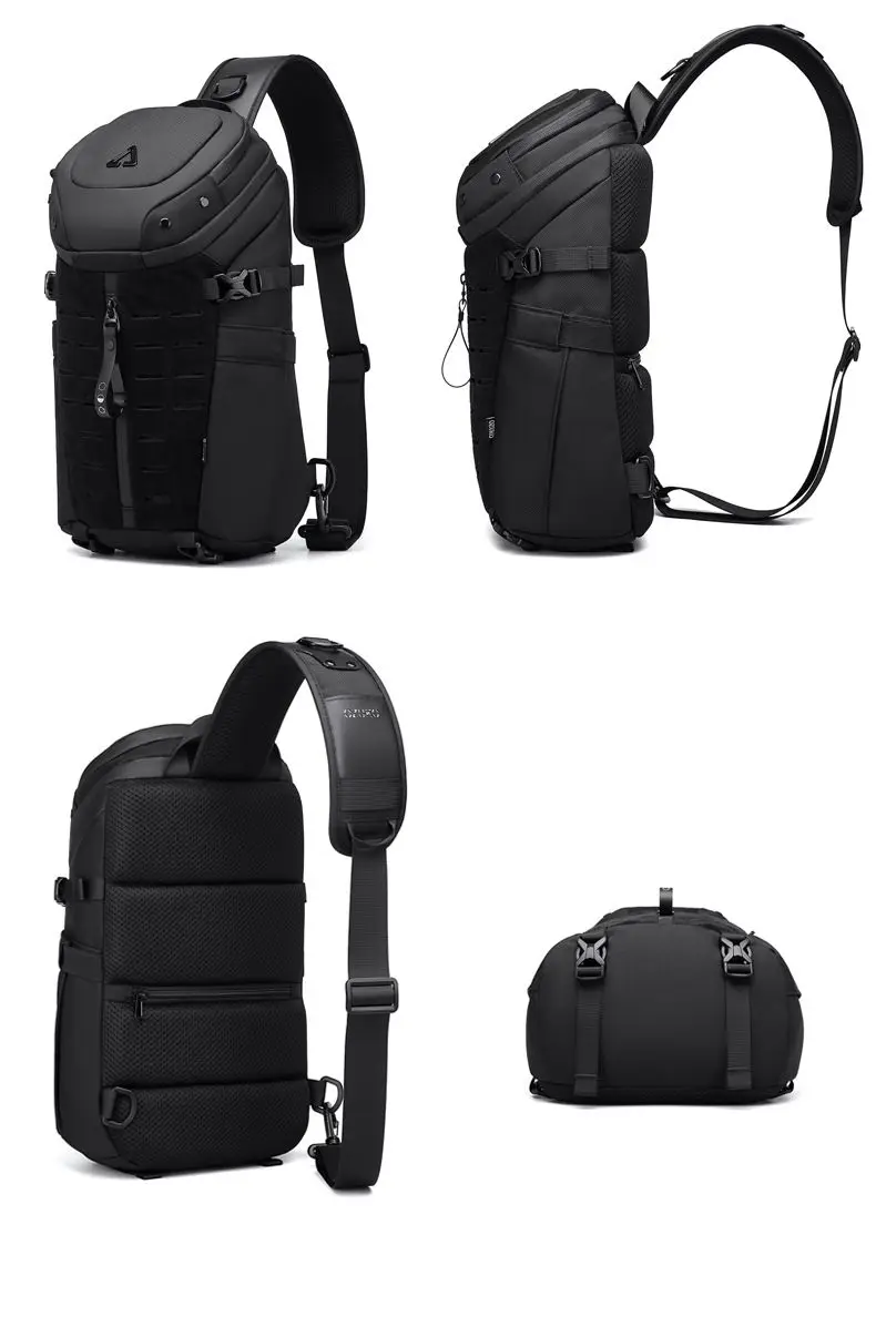 Ozuko Chest Bag Cross Bag Men Waterproof USB Man Crossbody Bag Anti-Theft Short Travel Messenger Sling Fashion Designer