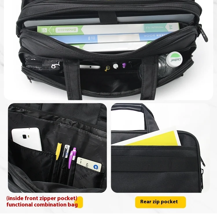 Large Capacity Briefcase Bag Men Business Bag 15.6 Inch Laptop Bag Shoulder Bags Canvas Handbags Notebook Bags Messenger