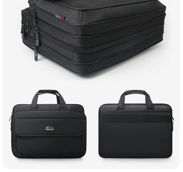 Large Capacity Briefcase Bag Men Business Bag 15.6 Inch Laptop Bag Shoulder Bags Canvas Handbags Notebook Bags Messenger