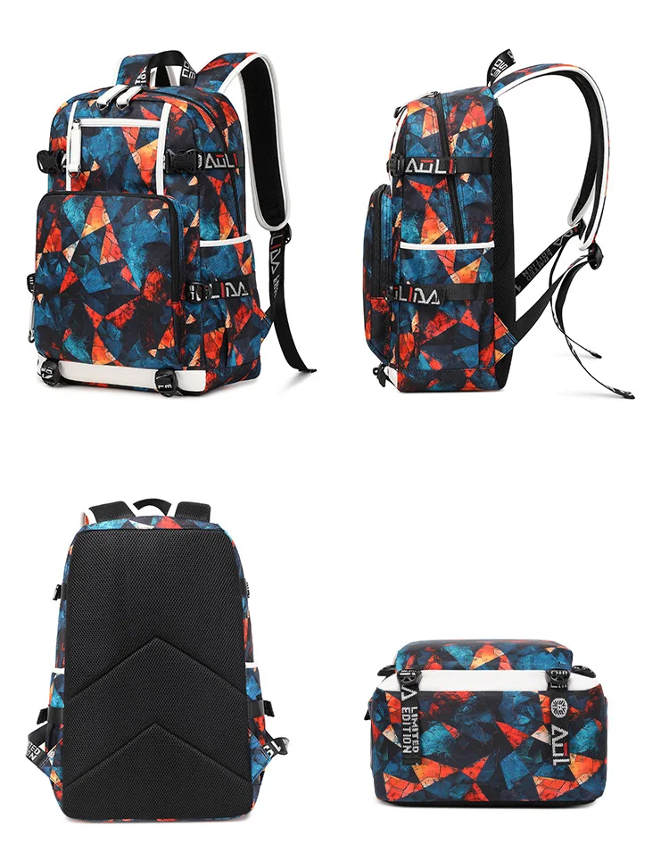 My Hero Academia Anime Print School Backpack Large Capacity Unisex Bookbag for Boys Girls Travel Casual Daypack