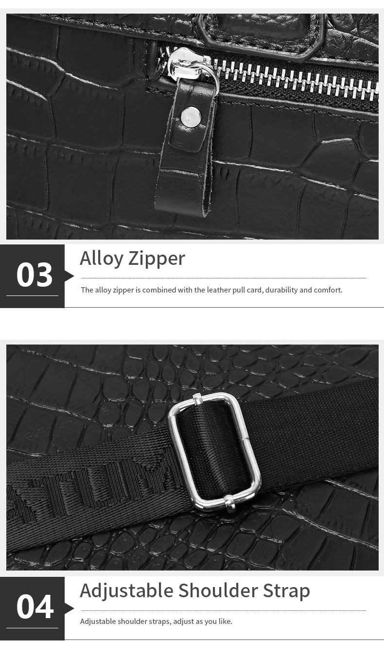 SCHLATUM Genuine Leather Crocodile Grain Briefcases Hard For Men 15.6 Inch Laptop Briefcase Bags Computer Bag Luxury Handbags