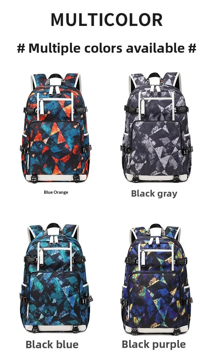 One Piece Zoro Print Large Capacity School Backpack For Kids Teens Anime Bookbag