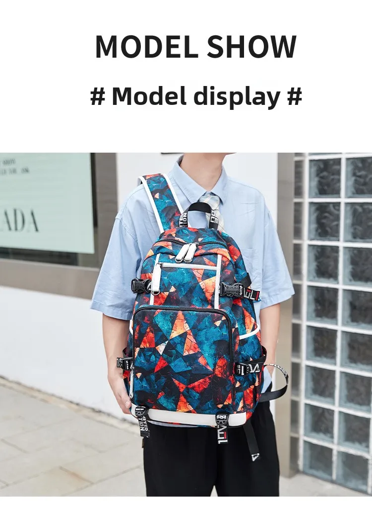 One Piece Zoro Print Large Capacity School Backpack For Kids Teens Anime Bookbag