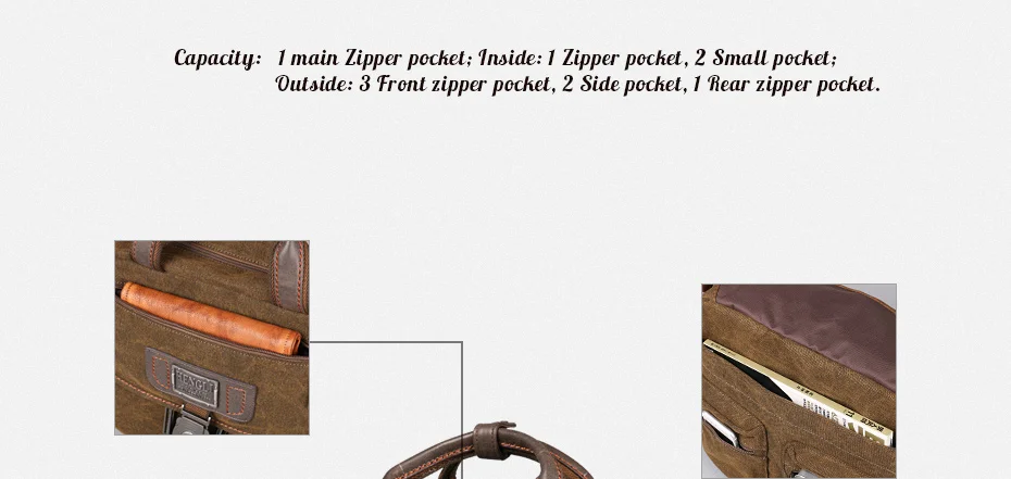 2022 Ruil Retro Canvas Messenger Bags Multifunction Men Shoulder Briefcase Leisure Travel Handbag Toolkit Vintage Package Mallet