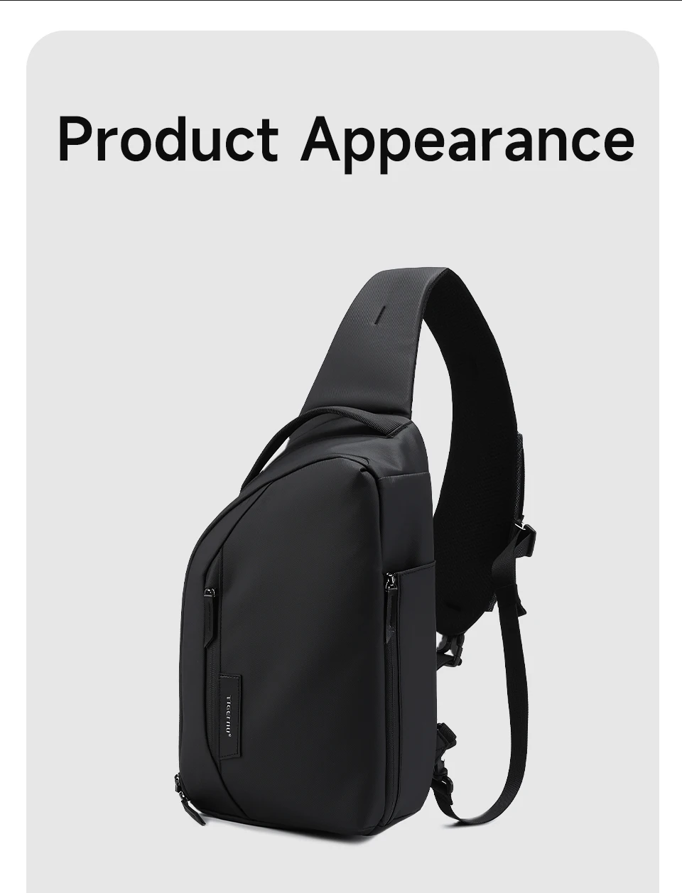 Tigernu Fashion Men's Shoulder Bag Travel Chest Bags for Men Water-Resistant Sling Bag Cross Bag Large Capacity 11 Inch IPad Bag
