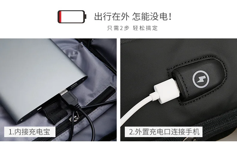 Mark Ryden Chest Bag Man Anti-thief Sling Bag Waterproof Men Crossbody Bag Fit 9.7 inch Ipad Fashion Shoulder Bag