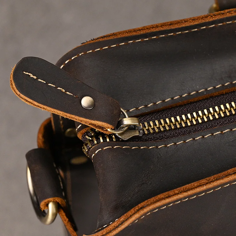 Genuine Leather Mens Briefcase 15 inch Business Laptop Handbag Computer Bag Cowhide Male Shoulder bag Cow Leather Men Bag Tote