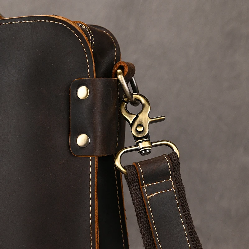 Genuine Leather Mens Briefcase 15 inch Business Laptop Handbag Computer Bag Cowhide Male Shoulder bag Cow Leather Men Bag Tote