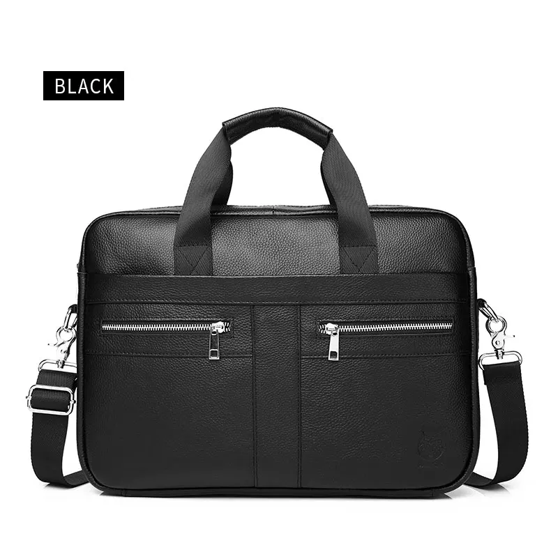 SCHLATUM Genuine Leather Briefcases Hard For Men 15.6 Inch Office Bussiness Computer Bag Vintage Handbags Laptop Briefcase Bags