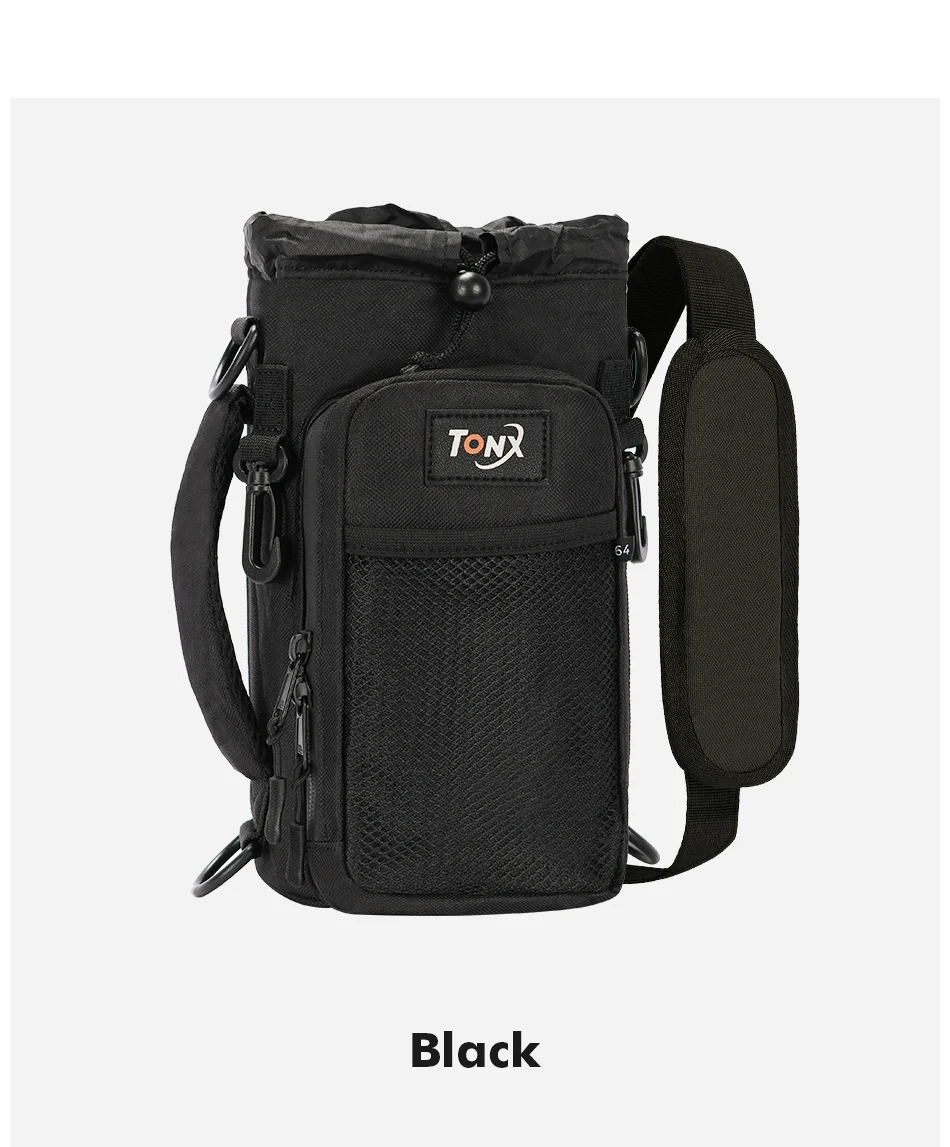 Multifunctional Insulated Water Bottle Bag with Shoulder Crossbody Handheld Ideal for Hiking Cycling Camping Fishing