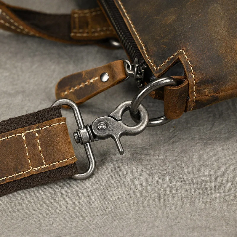 Fashion Crazy Horse Leather Briefcase Bag Men Laptop Bags Men OfficeTote Bag Cow Leather Handbag A4 Portfolio Men's Hand Bags