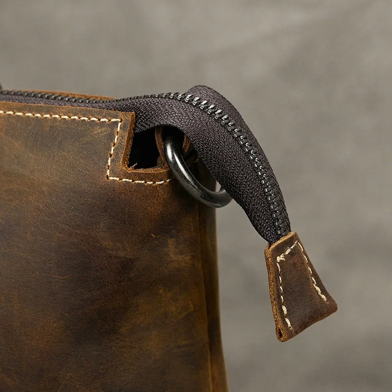 Fashion Crazy Horse Leather Briefcase Bag Men Laptop Bags Men OfficeTote Bag Cow Leather Handbag A4 Portfolio Men's Hand Bags