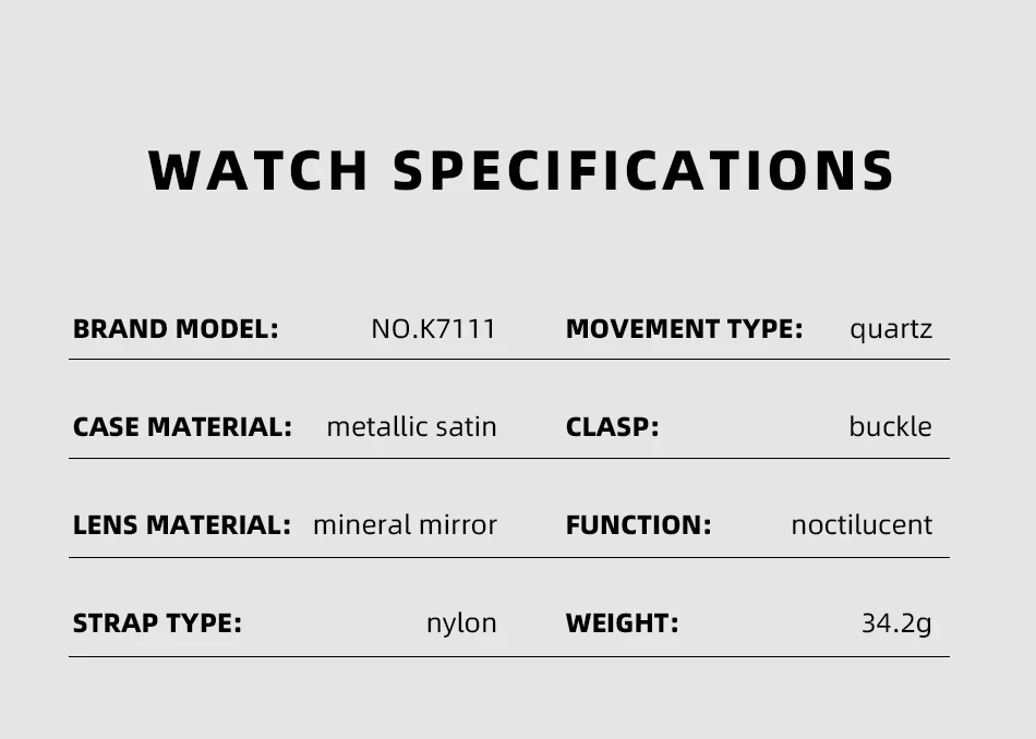 2026 TPW Women's Field Watch 34mm Case Easy Read Fabric Strap 24hr Display Day Function Quartz Movement Luminous