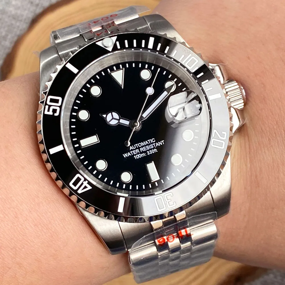 200m Waterproof Miyota8215 Automatic Men Watch Diver Watches 40mm Mechanical Movement Luminous Jubilee Strap Glide Lock Buckle