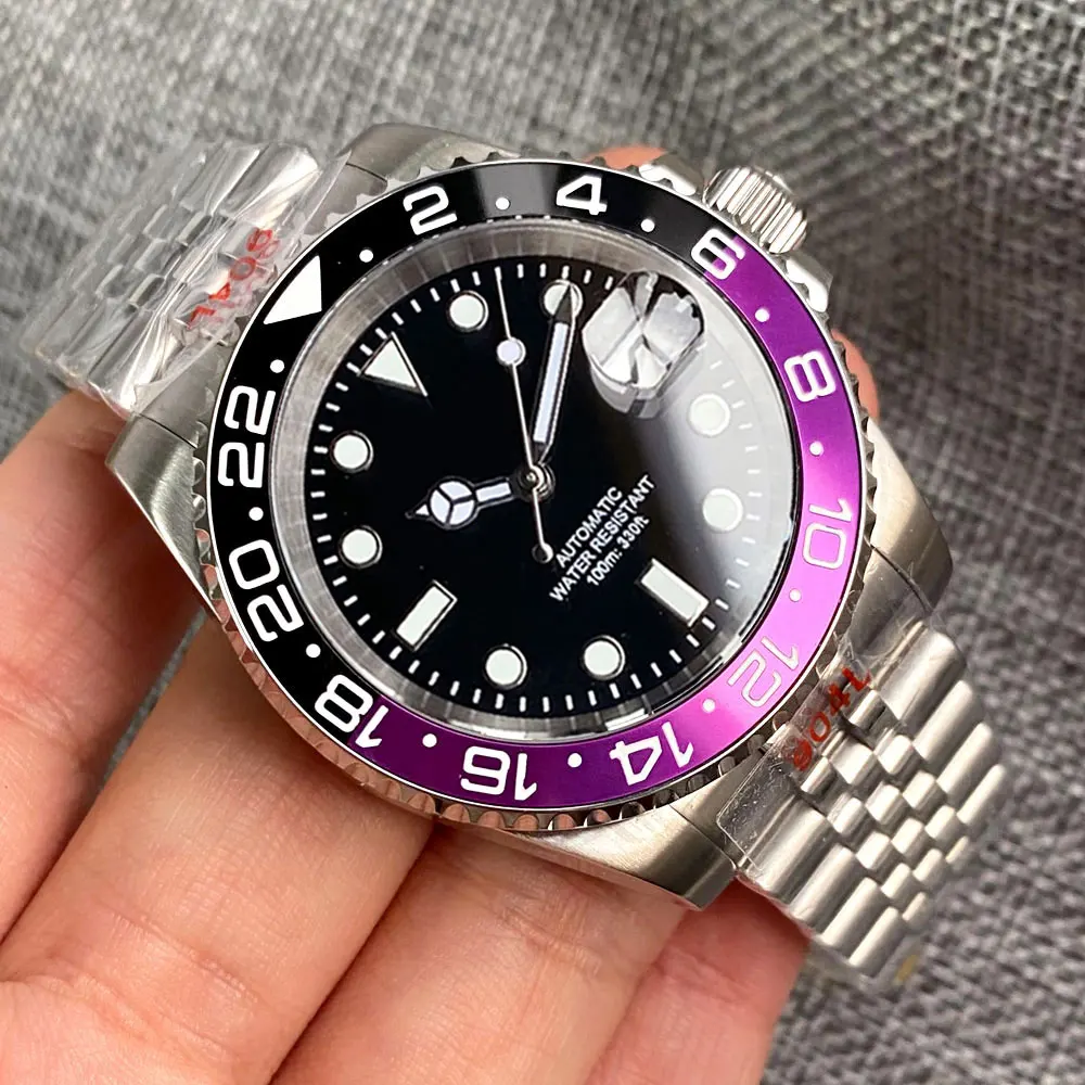 200m Waterproof Miyota8215 Automatic Men Watch Diver Watches 40mm Mechanical Movement Luminous Jubilee Strap Glide Lock Buckle