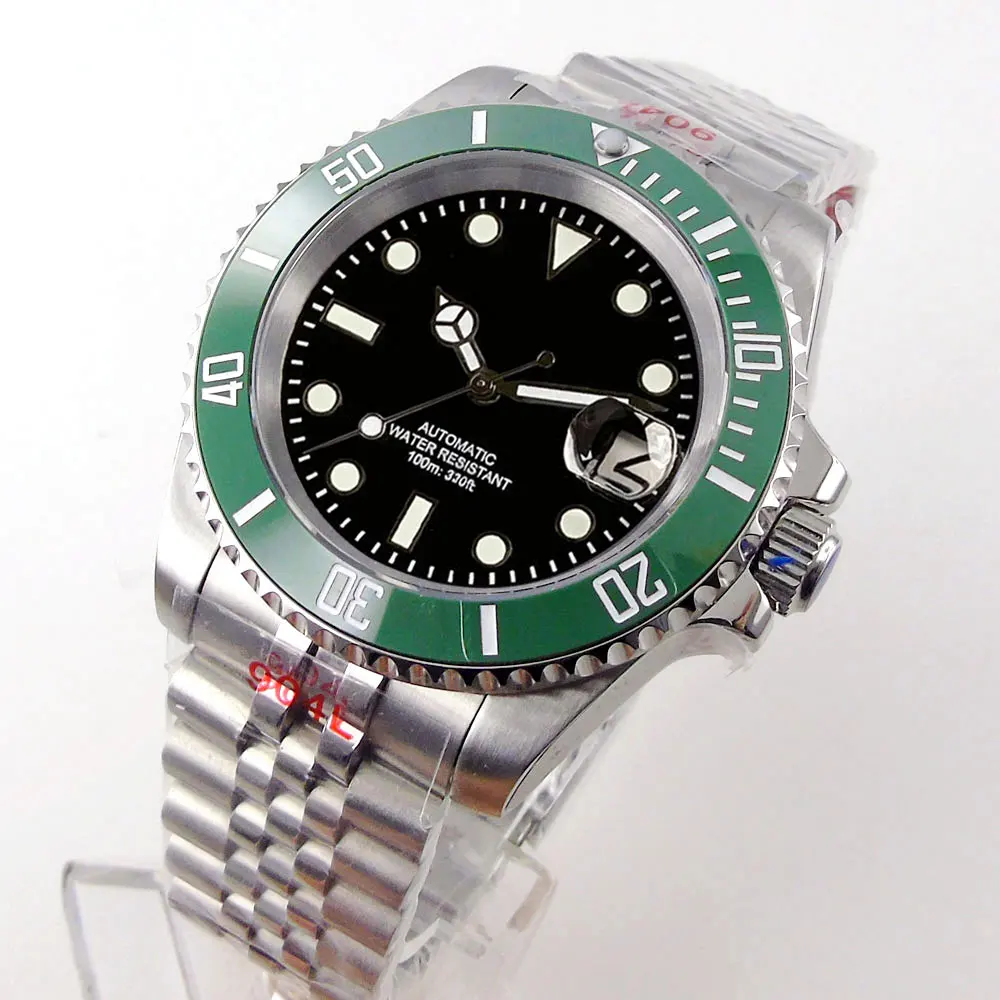 200m Waterproof Miyota8215 Automatic Men Watch Diver Watches 40mm Mechanical Movement Luminous Jubilee Strap Glide Lock Buckle