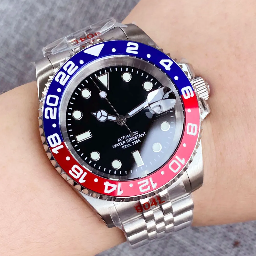 200m Waterproof Miyota8215 Automatic Men Watch Diver Watches 40mm Mechanical Movement Luminous Jubilee Strap Glide Lock Buckle
