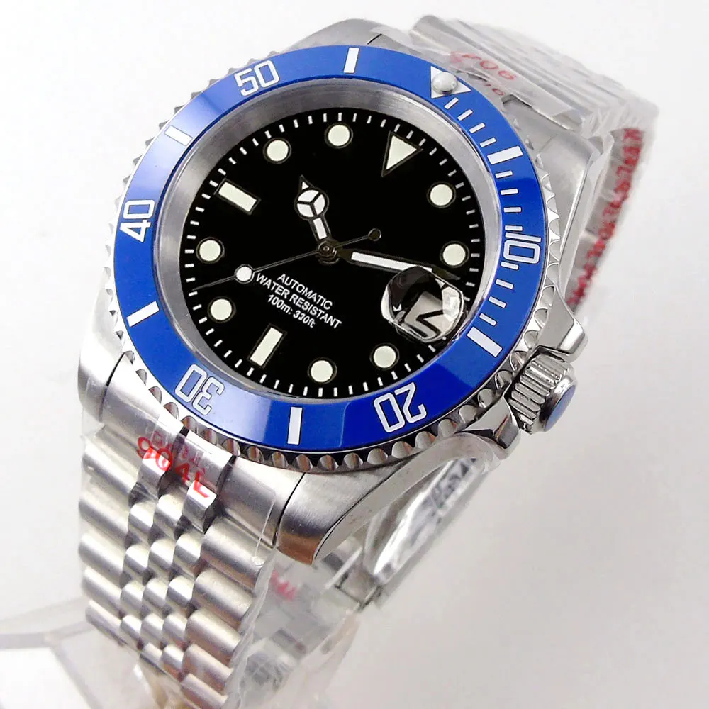 200m Waterproof Miyota8215 Automatic Men Watch Diver Watches 40mm Mechanical Movement Luminous Jubilee Strap Glide Lock Buckle