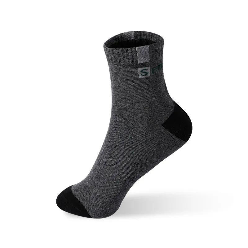 5 Pairs Size 37-43 Men Bamboo Fiber Autumn Winter Men Socks Breathable Cotton Sports Sock Breathable Deodorant Business Socks