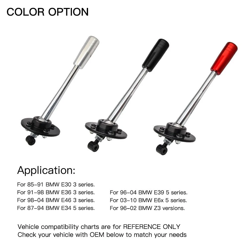 265mm Adjustable Throw Short Shifter Lever Gear Knob For BMW 85-10 E30 E36 E46 E34 E39 Z3 SK-1001