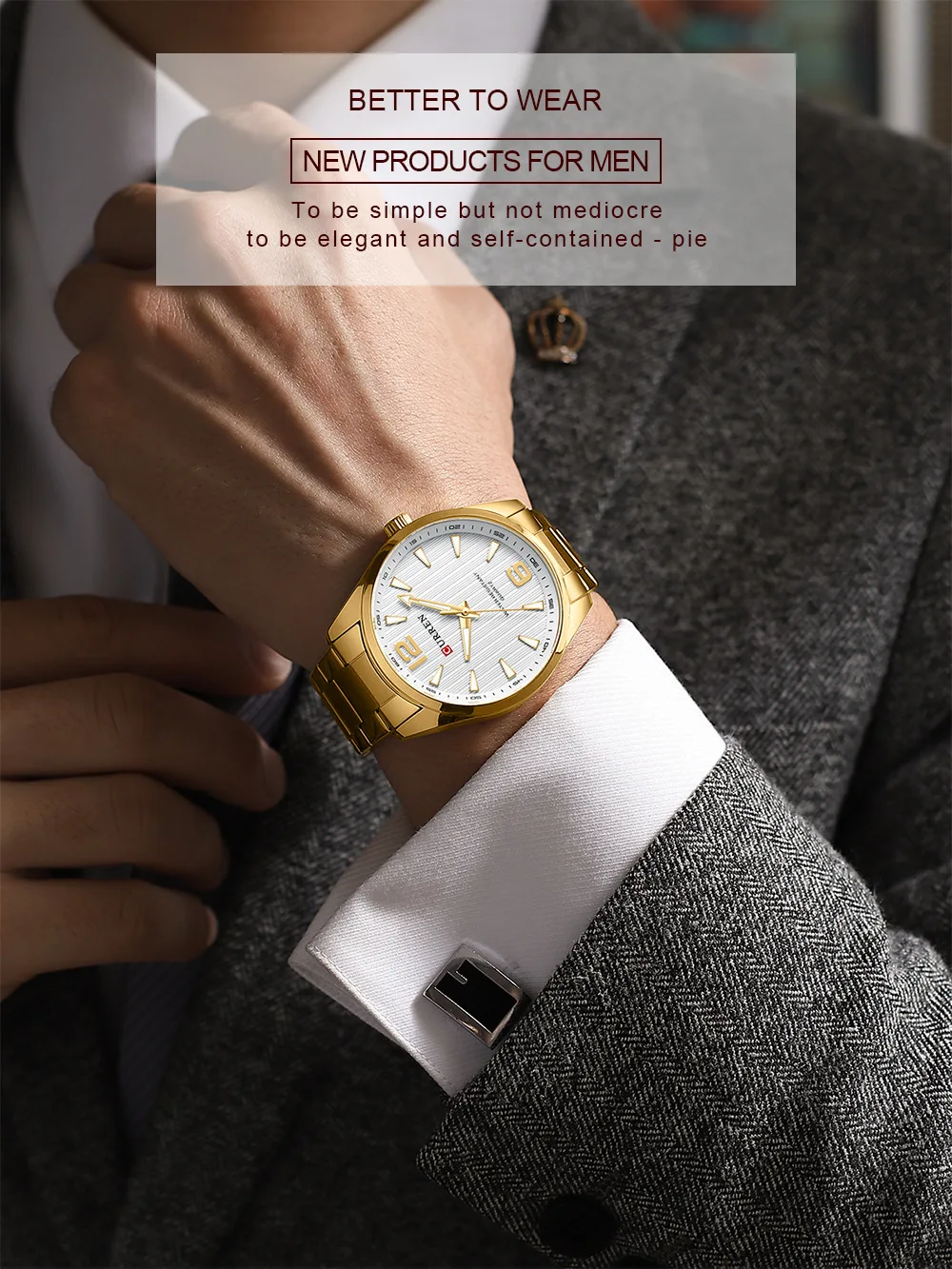 CURREN 8434 Fashion Brand Men's Watch Waterproof Night Light Elegant Business Stainless Steel Strap Mens Gift Watch Reloj Hombre