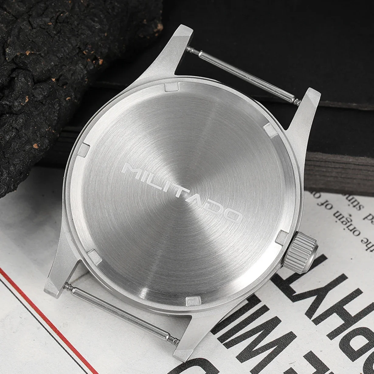 Militado ML05 38mm Military Watch Miyota 2035 Movement Domed Sapphire Crystal C3 Green Luminous 10Bar Waterproof Vintage Watches