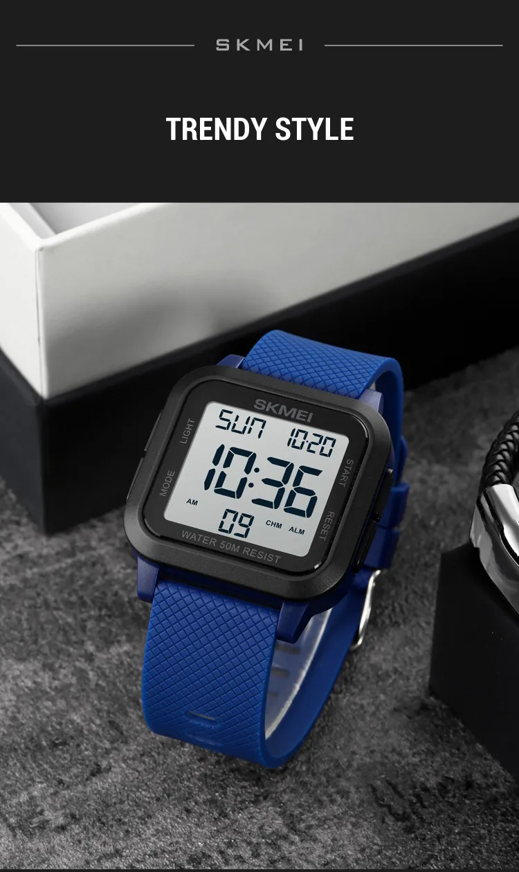 SKMEI1894 Men Alarm Chrono Clock 5Bar Waterproof Military Watches LED Display Shock Digital Watch reloj hombre Outdoor Sport Wat