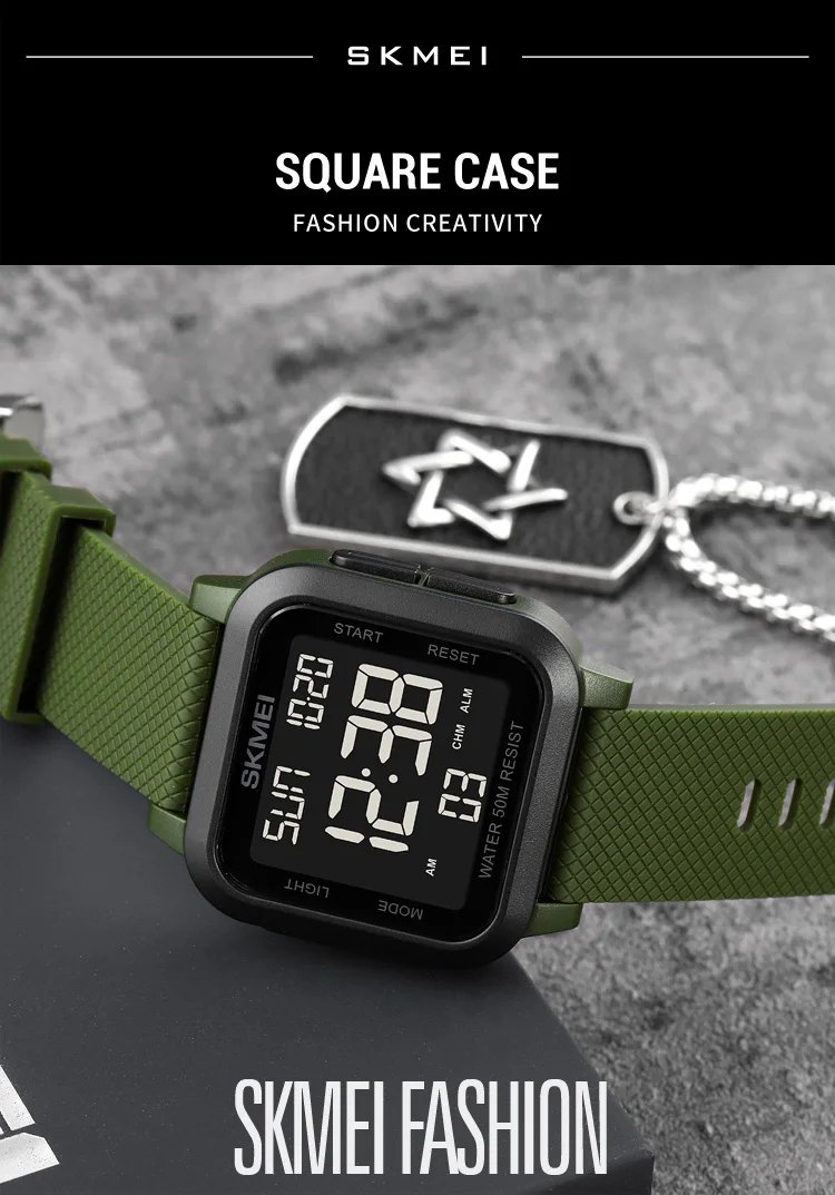 SKMEI1894 Men Alarm Chrono Clock 5Bar Waterproof Military Watches LED Display Shock Digital Watch reloj hombre Outdoor Sport Wat