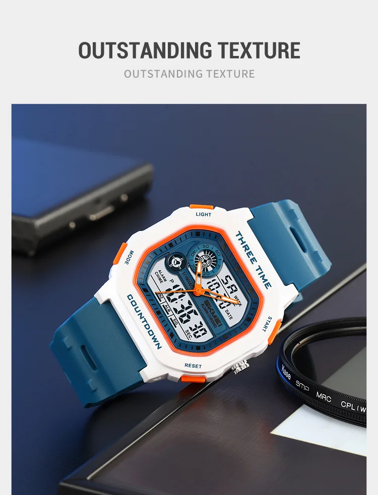 SKMEI 2641 New Leisure Sports Dual Display Men's Digital Watch Waterproof Multifunctional Electronic Military Watch Reloj Hombre