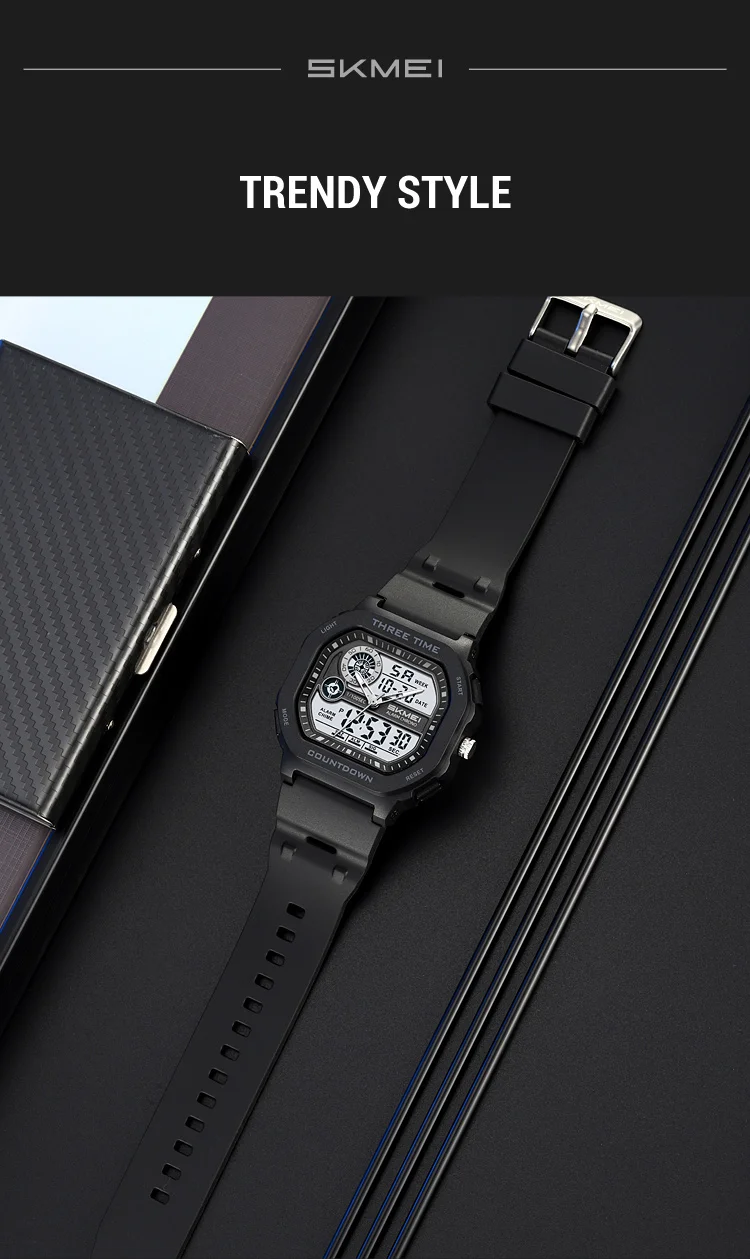 SKMEI 2641 New Leisure Sports Dual Display Men's Digital Watch Waterproof Multifunctional Electronic Military Watch Reloj Hombre