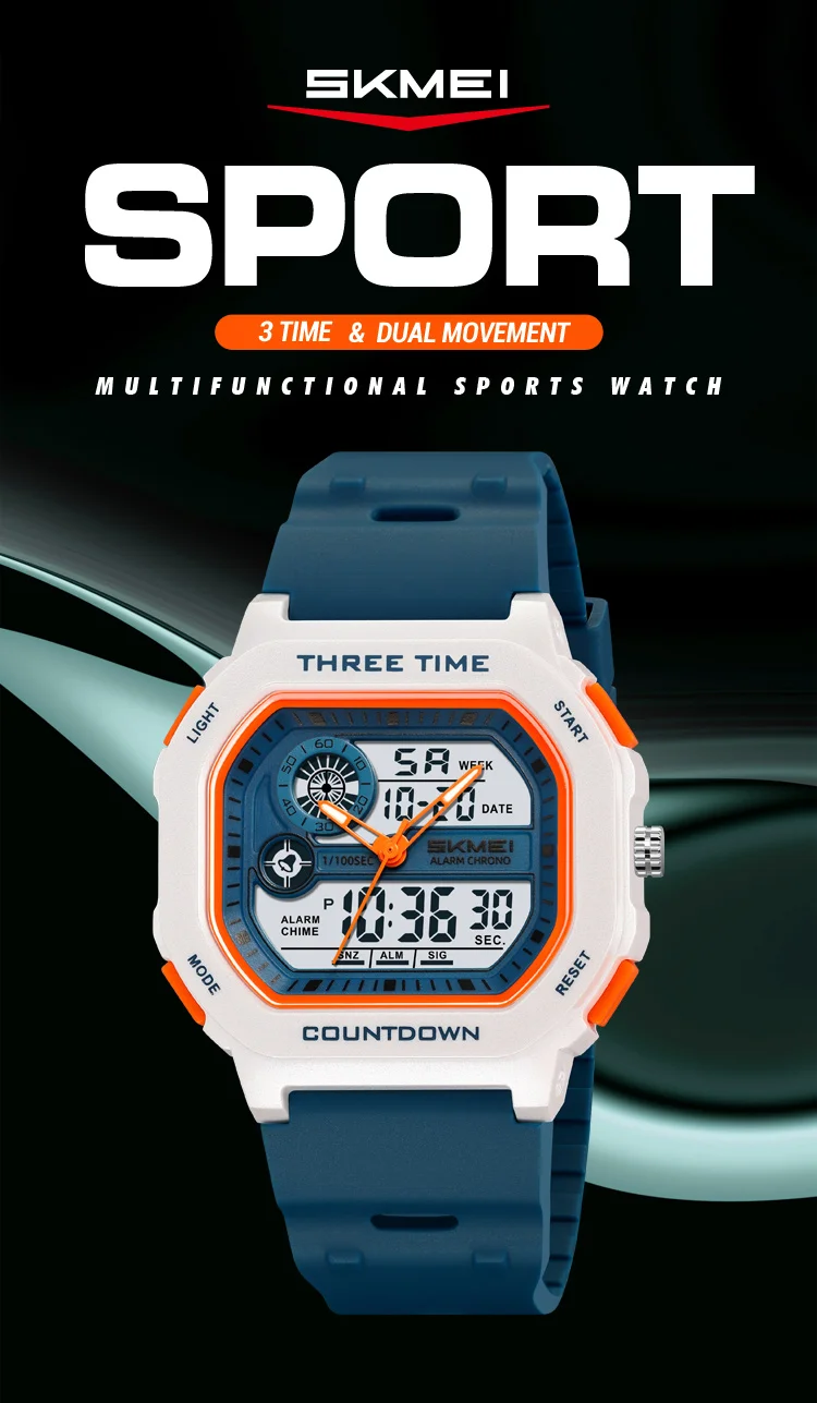 SKMEI 2641 New Leisure Sports Dual Display Men's Digital Watch Waterproof Multifunctional Electronic Military Watch Reloj Hombre
