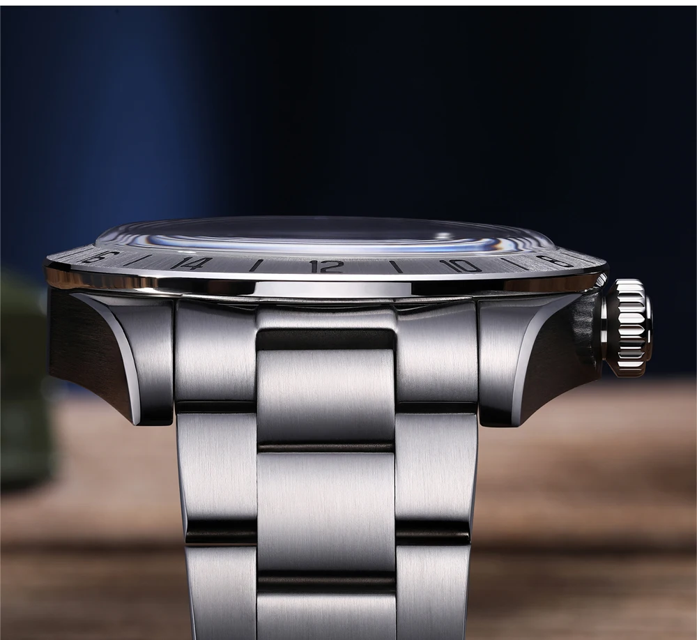 ADDIESDIVE Top Brand 39mm Quartz GMT Watches 20Bar Waterproof Luminous Bubble Mirror Sport Glass Watch for Men Relogio Masculino