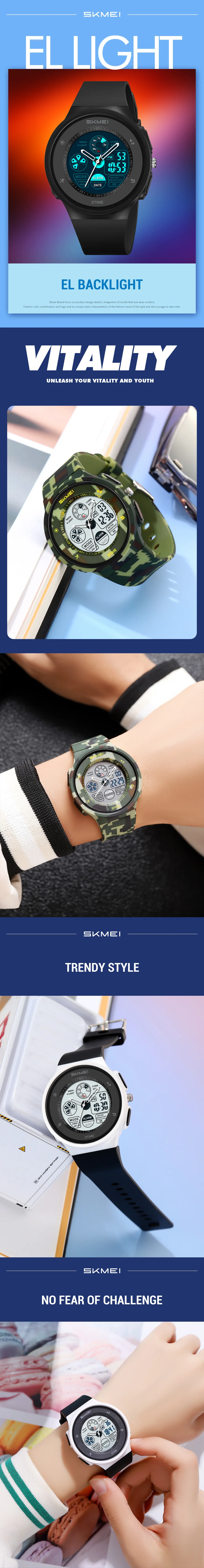 SKMEI 2346 New Arrival Colorful Fashion Unisex Men Women Time Big Digital Display PC Classic Sport Watch Chronograph Wristwatch