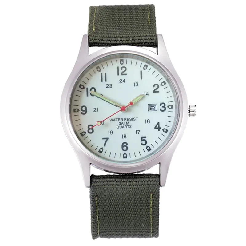 Students Brand Watches Men Fashion Casual Nylon Band Sports Simple Date Quartz Watch Black Erkek Barato Saat Relogio Masculino