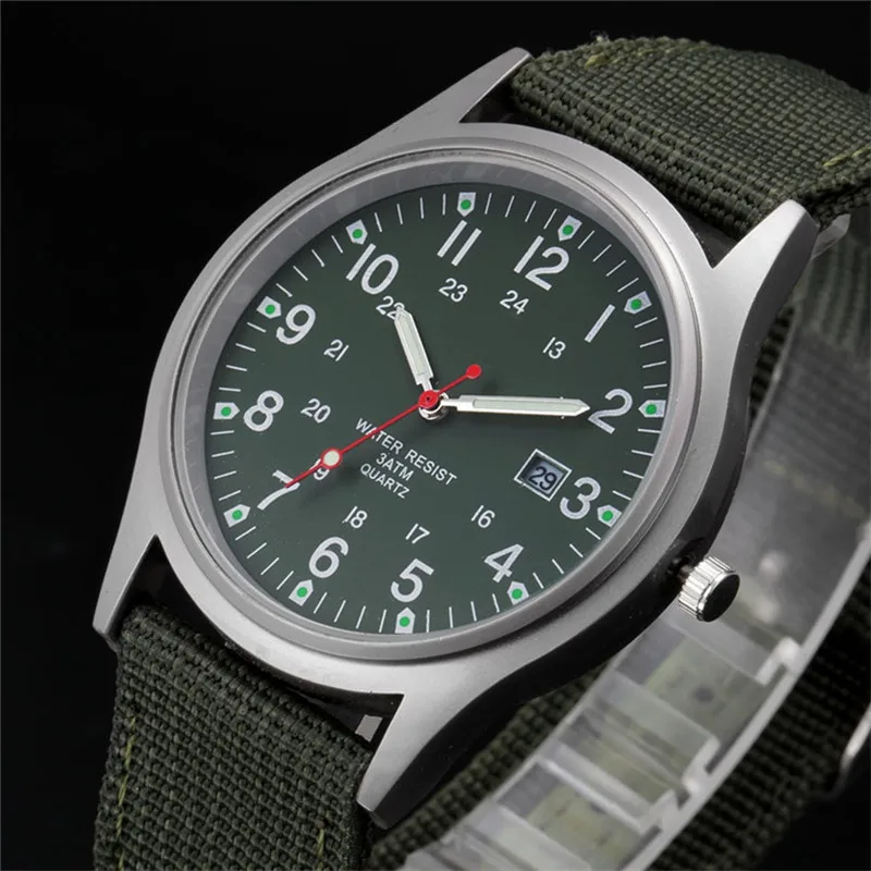 Students Brand Watches Men Fashion Casual Nylon Band Sports Simple Date Quartz Watch Black Erkek Barato Saat Relogio Masculino