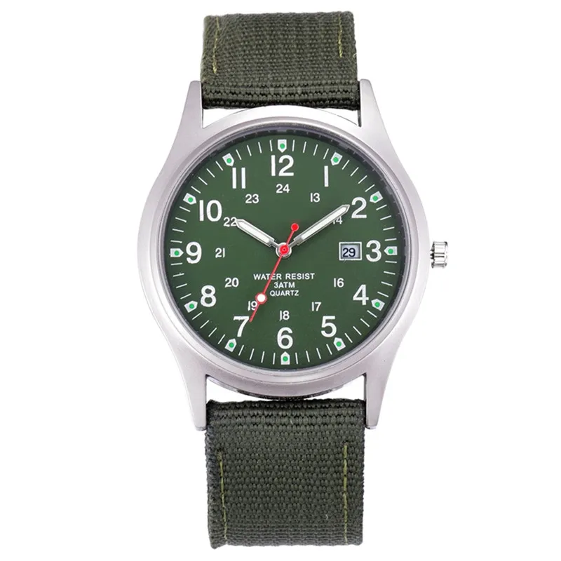 Students Brand Watches Men Fashion Casual Nylon Band Sports Simple Date Quartz Watch Black Erkek Barato Saat Relogio Masculino