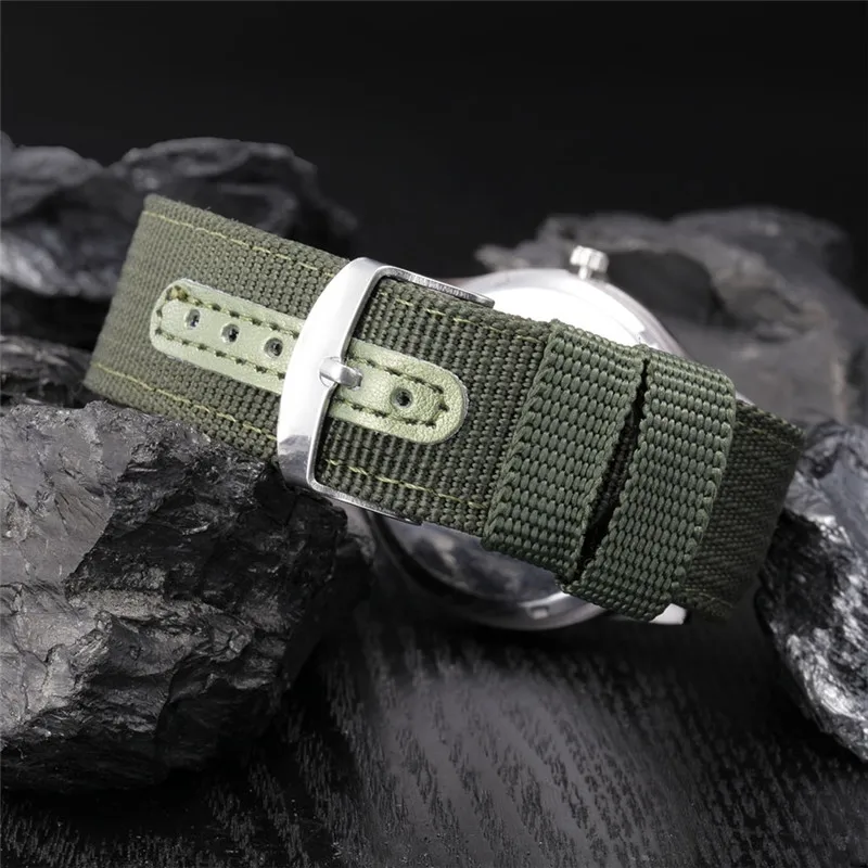 Students Brand Watches Men Fashion Casual Nylon Band Sports Simple Date Quartz Watch Black Erkek Barato Saat Relogio Masculino