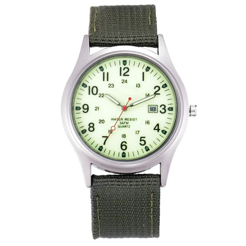Students Brand Watches Men Fashion Casual Nylon Band Sports Simple Date Quartz Watch Black Erkek Barato Saat Relogio Masculino
