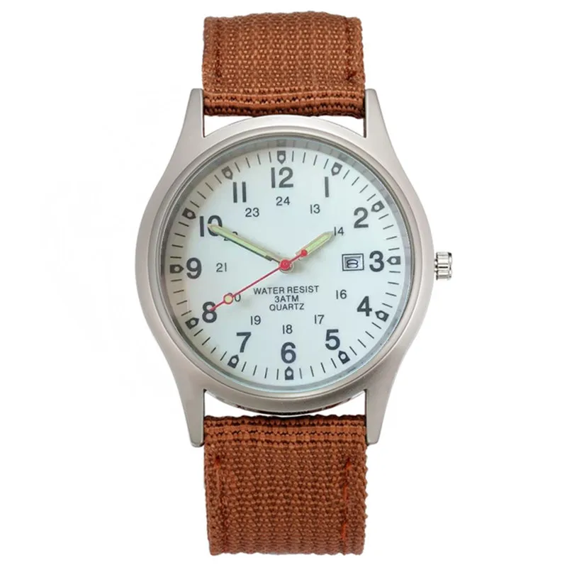 Students Brand Watches Men Fashion Casual Nylon Band Sports Simple Date Quartz Watch Black Erkek Barato Saat Relogio Masculino