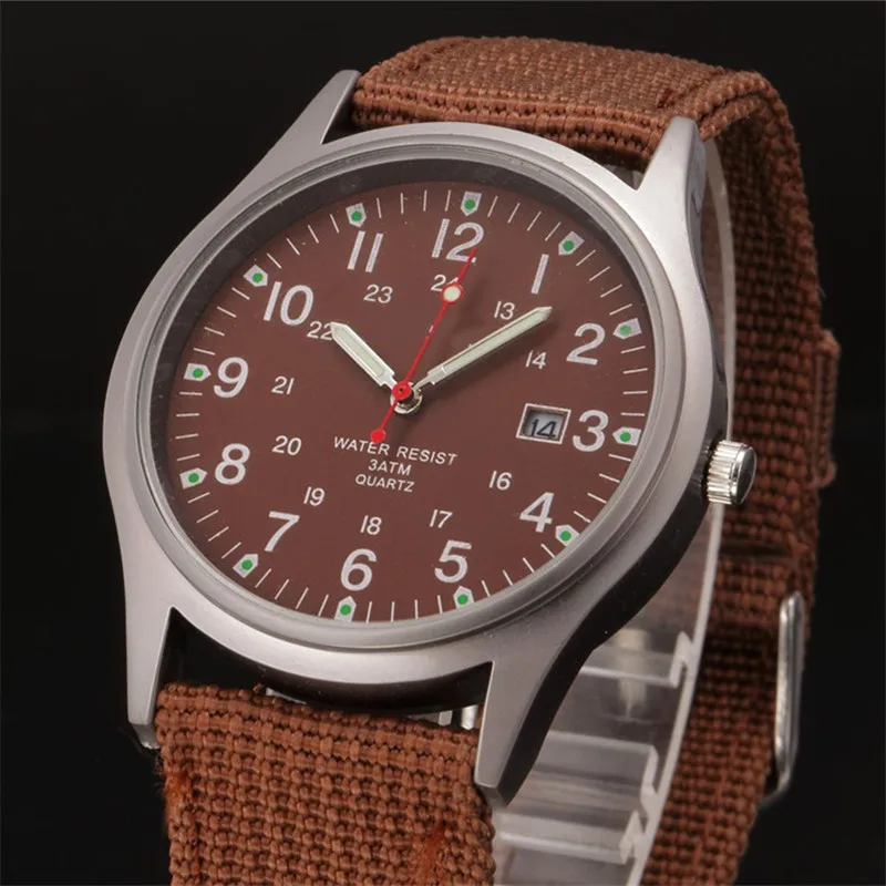Students Brand Watches Men Fashion Casual Nylon Band Sports Simple Date Quartz Watch Black Erkek Barato Saat Relogio Masculino