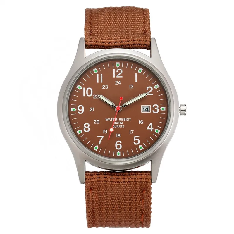 Students Brand Watches Men Fashion Casual Nylon Band Sports Simple Date Quartz Watch Black Erkek Barato Saat Relogio Masculino