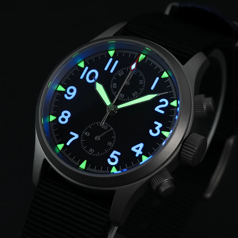 Militado ML1868KF Retro VK67 Quartz Chronograph Watch Stainless Steel Case 3 Dial Waterproof 100M Multifunction Military Watch