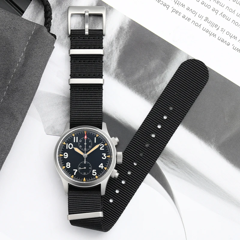 Militado ML1868KF Retro VK67 Quartz Chronograph Watch Stainless Steel Case 3 Dial Waterproof 100M Multifunction Military Watch