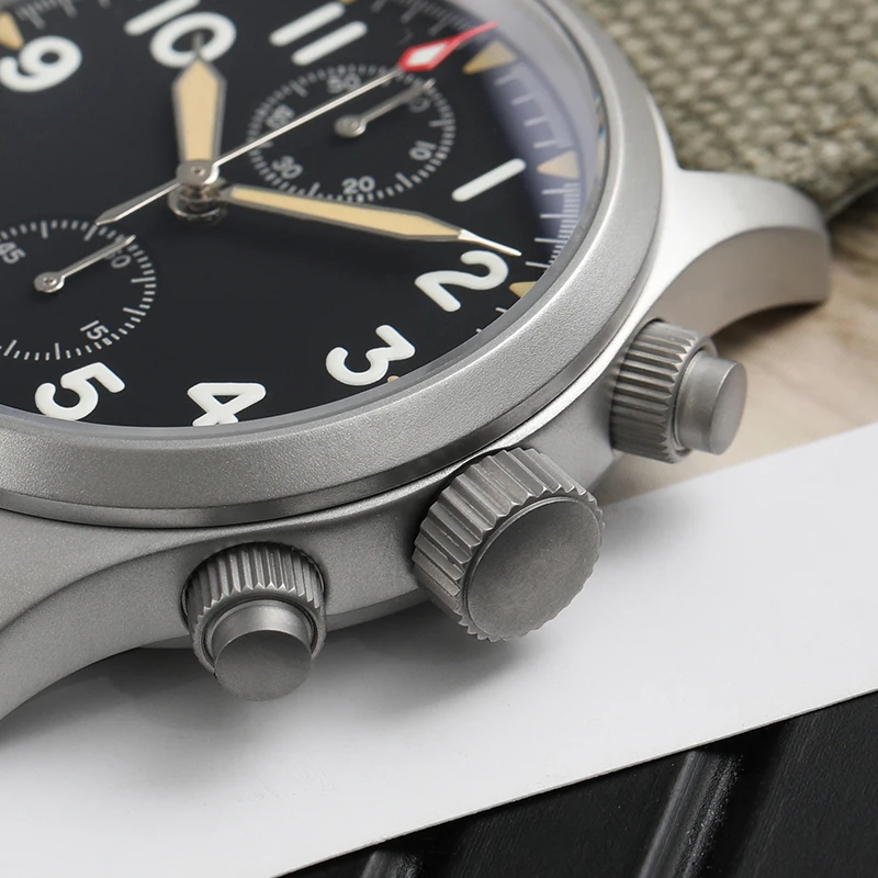 Militado ML1868KF Retro VK67 Quartz Chronograph Watch Stainless Steel Case 3 Dial Waterproof 100M Multifunction Military Watch