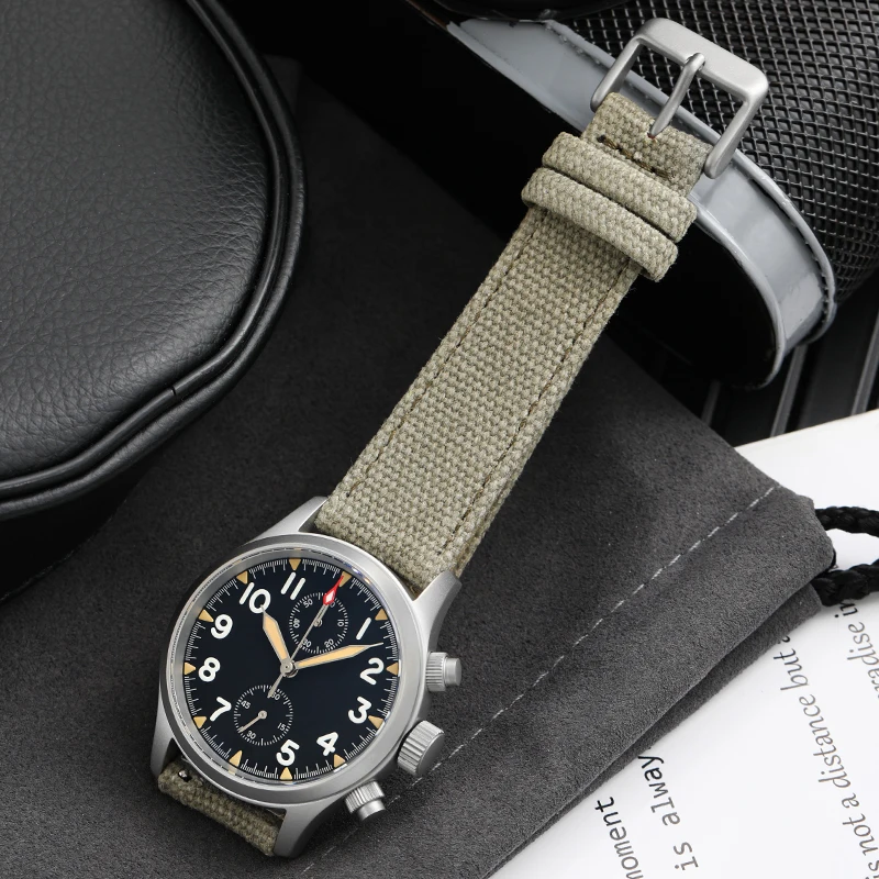 Militado ML1868KF Retro VK67 Quartz Chronograph Watch Stainless Steel Case 3 Dial Waterproof 100M Multifunction Military Watch