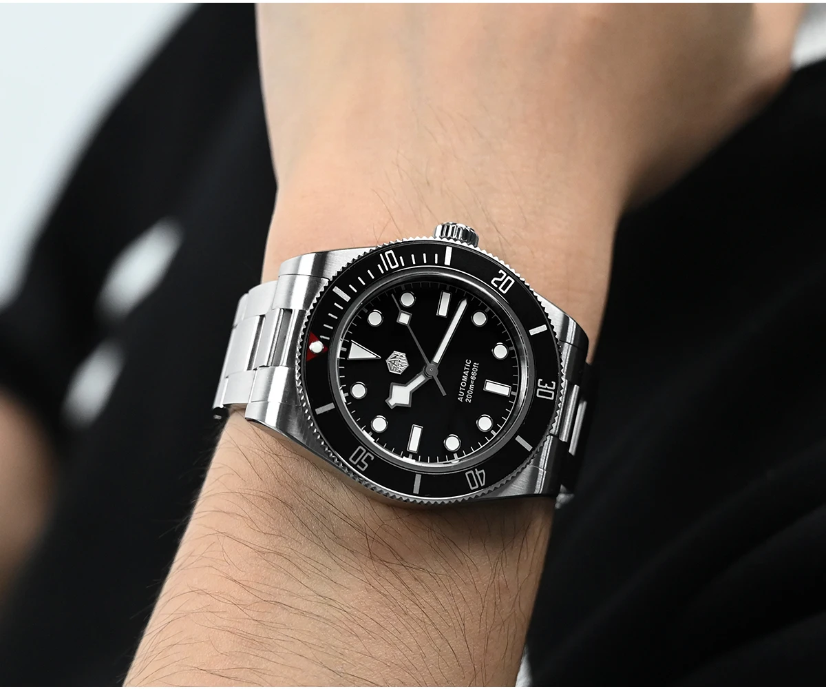 San Martin New 40mm BB58 Retro Luxury Diver Watch NH35 Automatic Mechanical Watches For Men Sapphire Luminous 20Bar Reloj SN0008