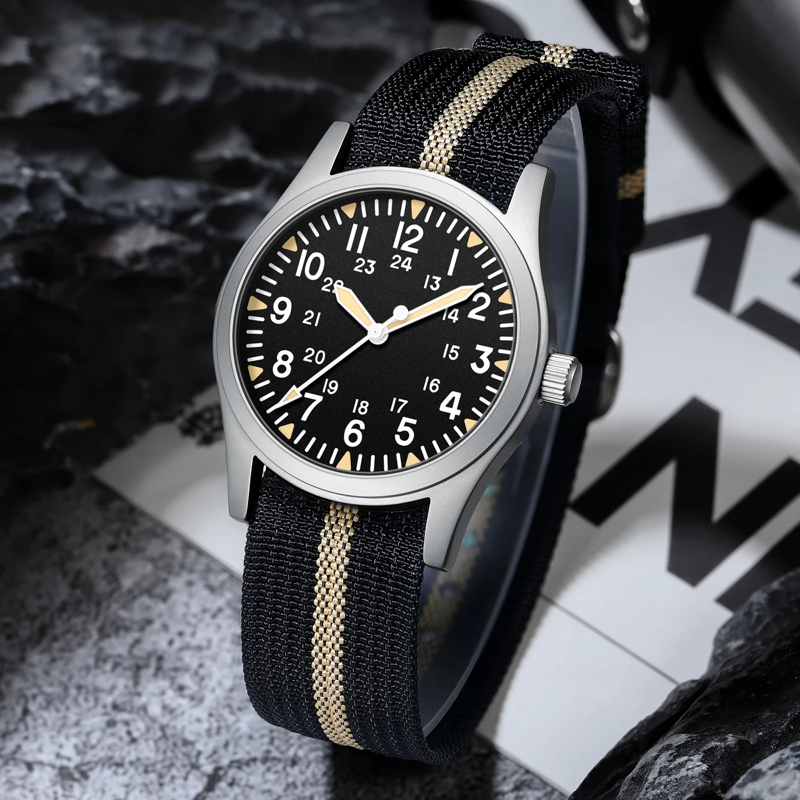 2026 MILITREK 9001 Military Retro Style Men'S Quartz Watch 10 Bar Waterproof Sapphire 360l Stainless Steel Luminous Reloj Hombre
