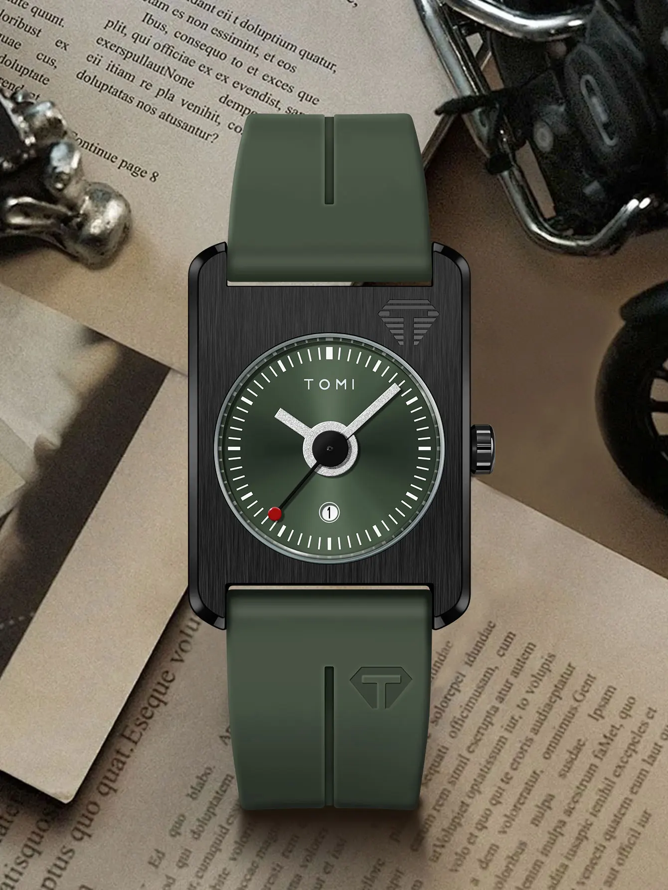 TOMI Men's Fashion Watches Quartz Watches Square Small Dial Wrist Watches Magnetic Buckle Watches Simple Leisure Watches