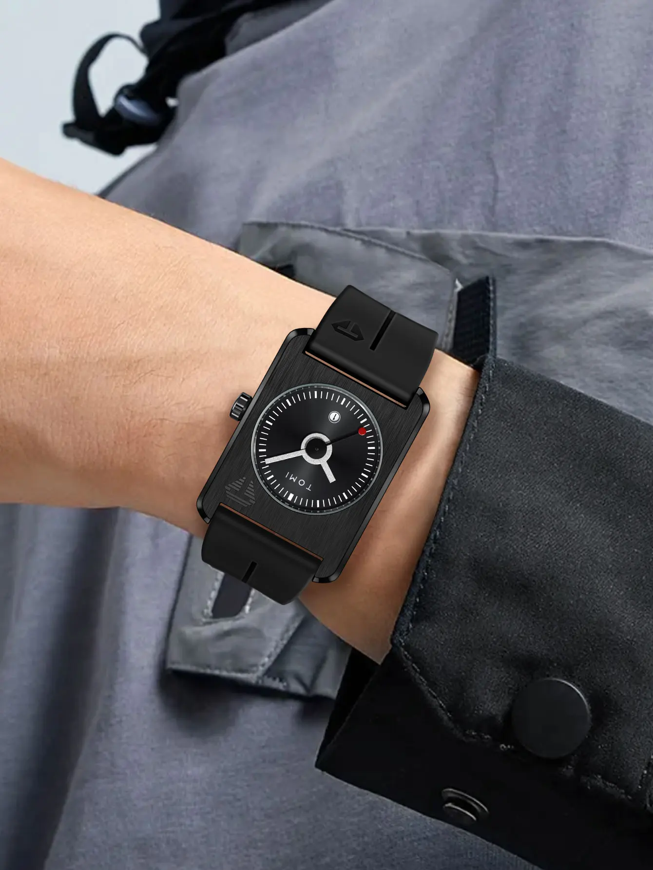 TOMI Men's Fashion Watches Quartz Watches Square Small Dial Wrist Watches Magnetic Buckle Watches Simple Leisure Watches